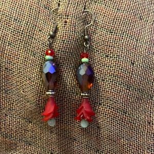 Handmade Jewelry Luminous Blooms Collection Earrings w New & Upcycled Beads